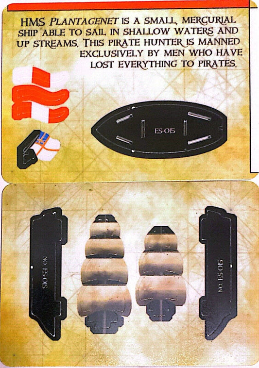 WizKids Pirates CSG of the Spanish Main ES-015 HMS Plantagenet Unpunched