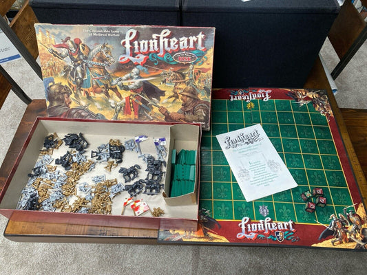 Parker Brothers Lionheart 99% Complete Medieval Warfare Strategy Game 1997
