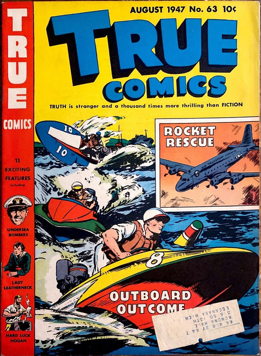 True Comics #63 Golden Age 1947 Hard Luck Hogan Lady Leatherneck
