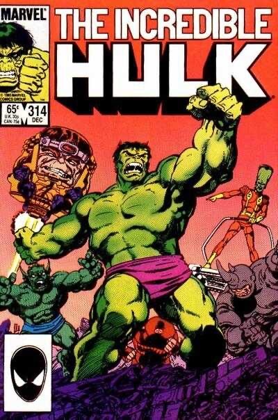 Marvel Comics Incredible Hulk #314 Copper Age 1985
