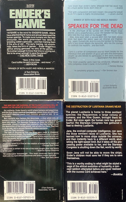 The Ender Quartet by Orson Scott Card 1990s Tor Paperback