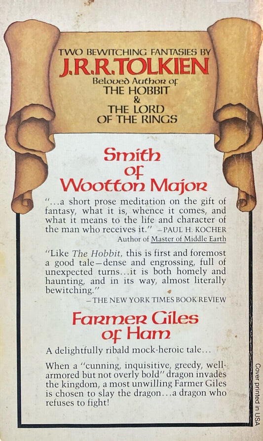 Smith of Wootton Major/Farmer Giles of Ham by J.R.R. Tolkien 1976 Paperback