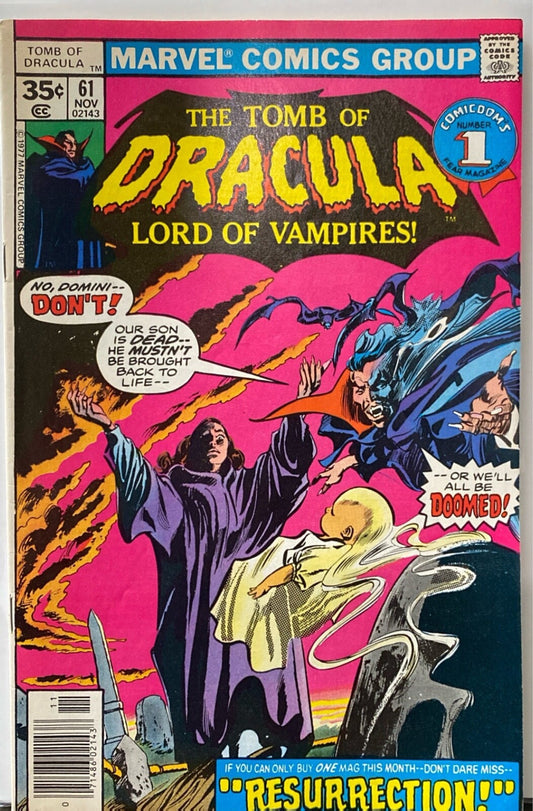 Marvel Comics Tomb of Dracula #61 Bronze Age 1977