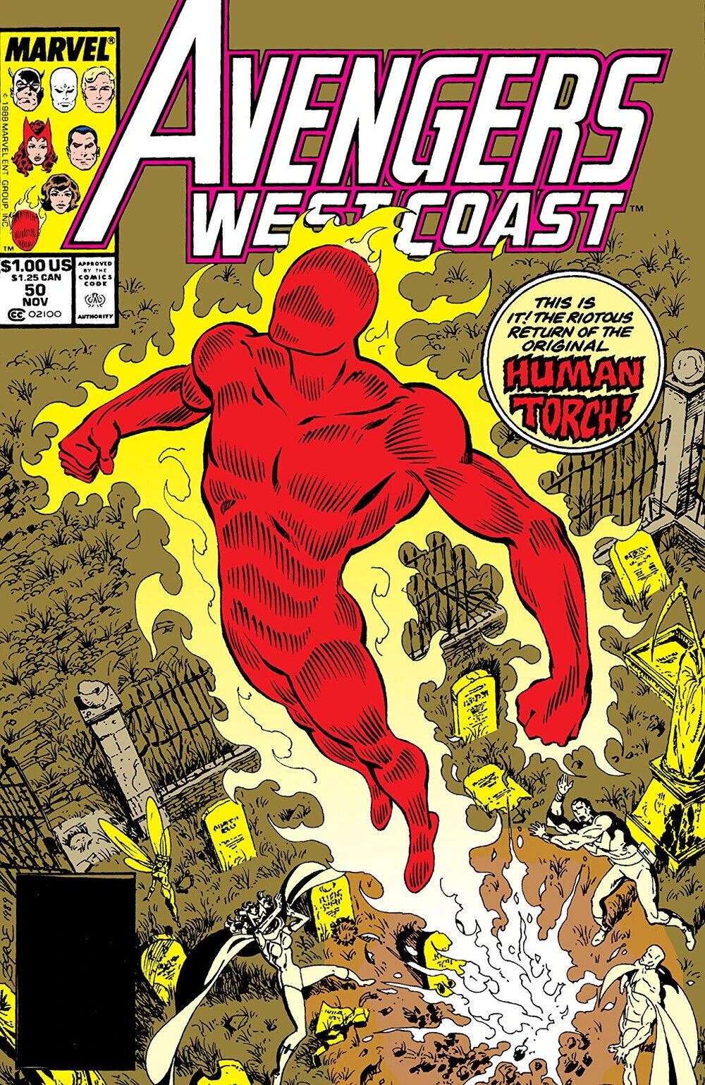 Marvel Comics Avengers West Coast #50 Copper Age 1989