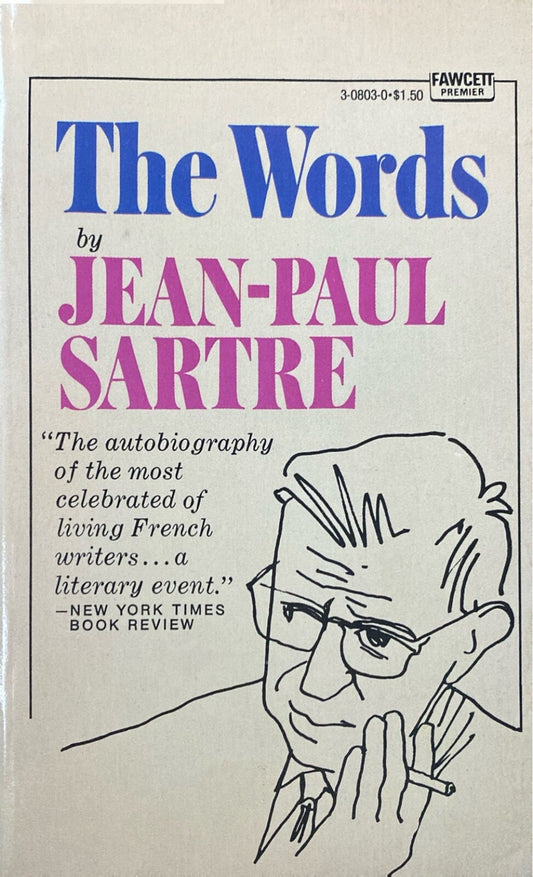 The Words by Jean-Paul Sartre 1964 Fawcett Premier Paperback