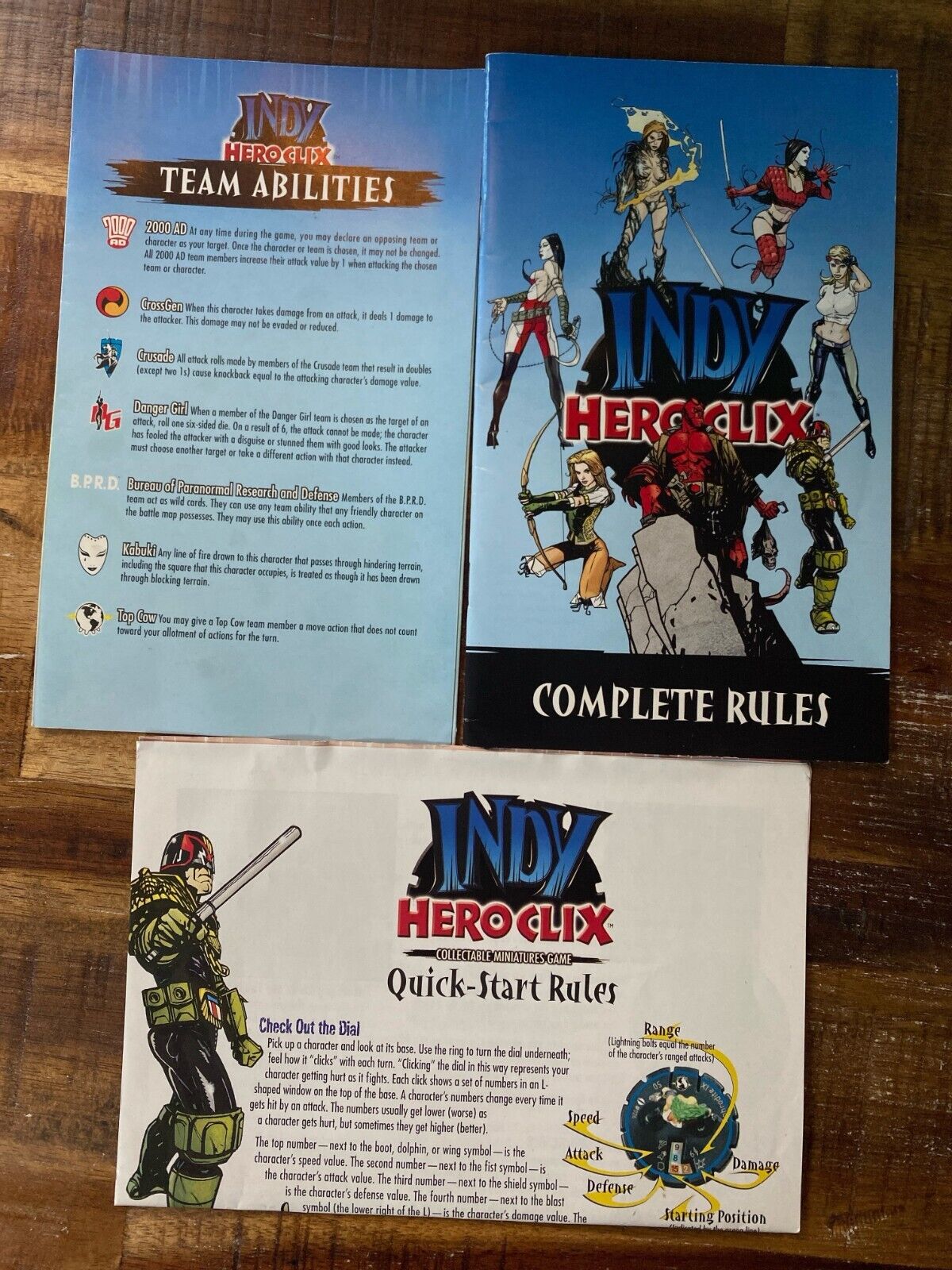 Heroclix Indy Complete Rules Team Abilities Quick-Start Rules Manuals ONLY