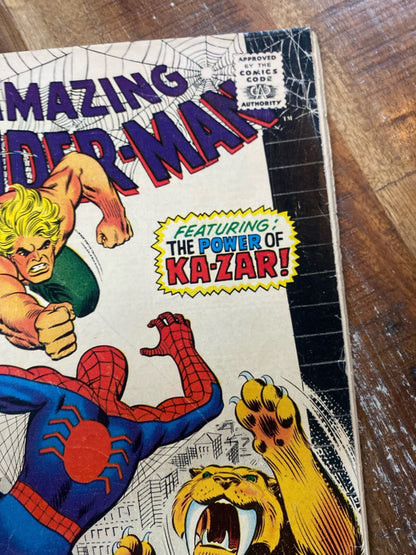 Marvel Comics Amazing Spider-man #57 Silver Age 1968 Ka-zar