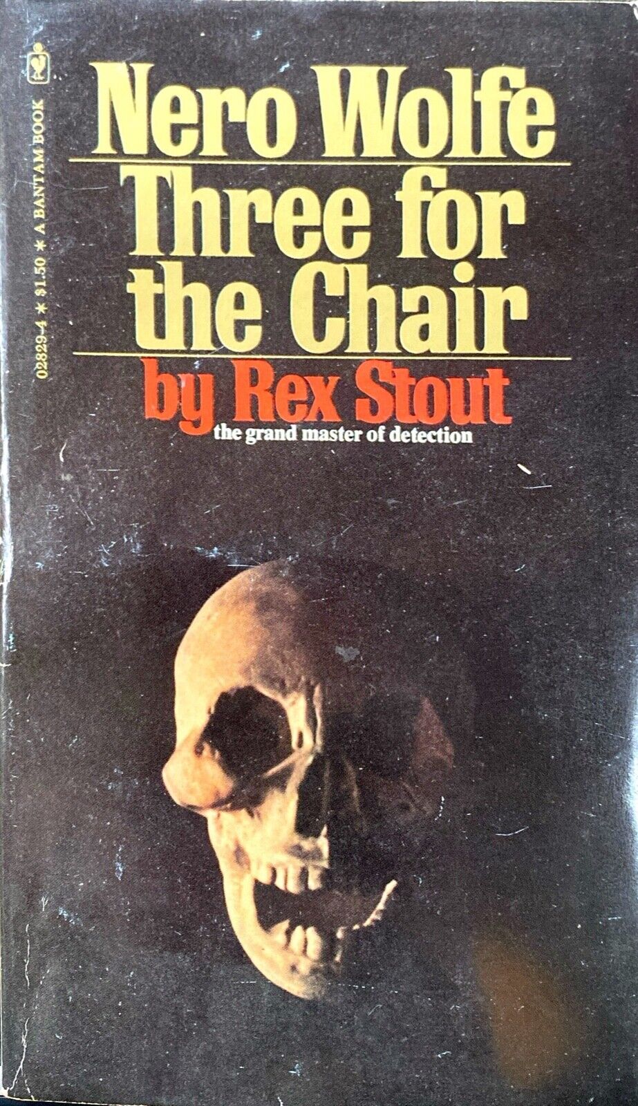 Three For the Chair by Rex Stout 1976 Bantam Paperback Nero Wolfe