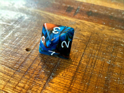 Set of 7 TTRPG Gaming Dice Dungeons & Dragons Pathfinder D20 Turquoise Tan