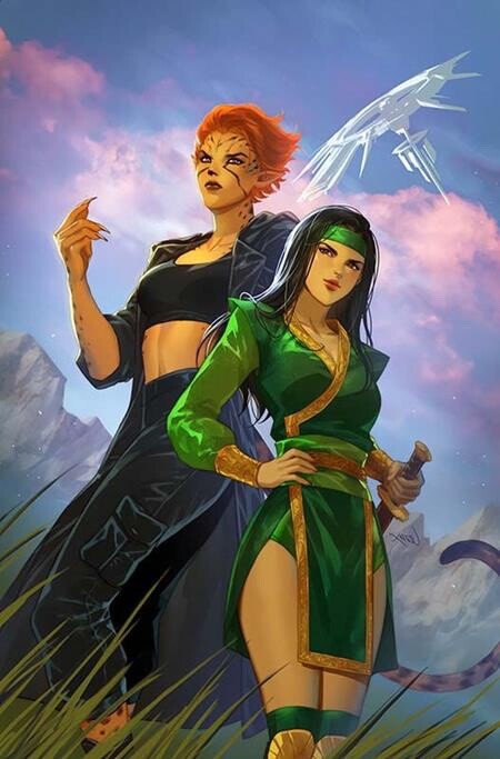 Cheetah and Cheshire Rob the Justice League #1 Li Var. FOC 7.14.2025 Pre-Order