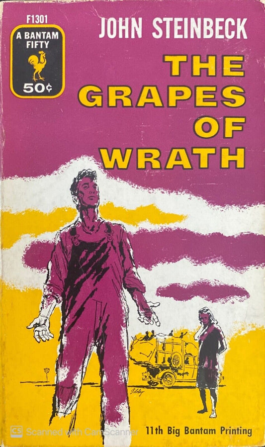 The Grapes of Wrath by John Steinbeck 1955 Bantam F1301 Paperback