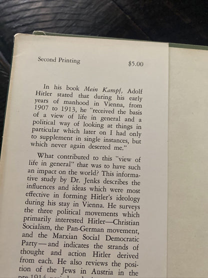Vienna and the Young Hitler by William A. Jenks 1960 Columbia Hardcover