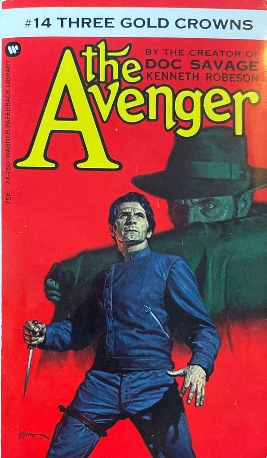 The Avenger #14: Three Gold Crowns by Kenneth Robeson 1973 Warner Paperback