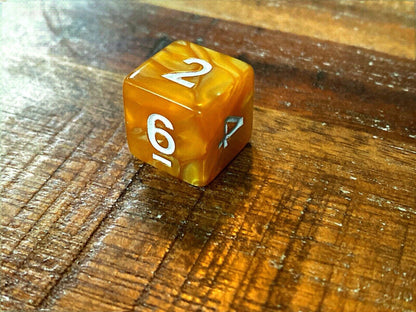 Set of 7 TTRPG Gaming Dice Dungeons & Dragons Pathfinder D20 Tan Marble