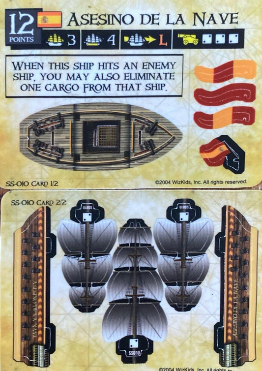 WizKids Pirates CSG of the Spanish Main SS-010 Asesino de la Nave