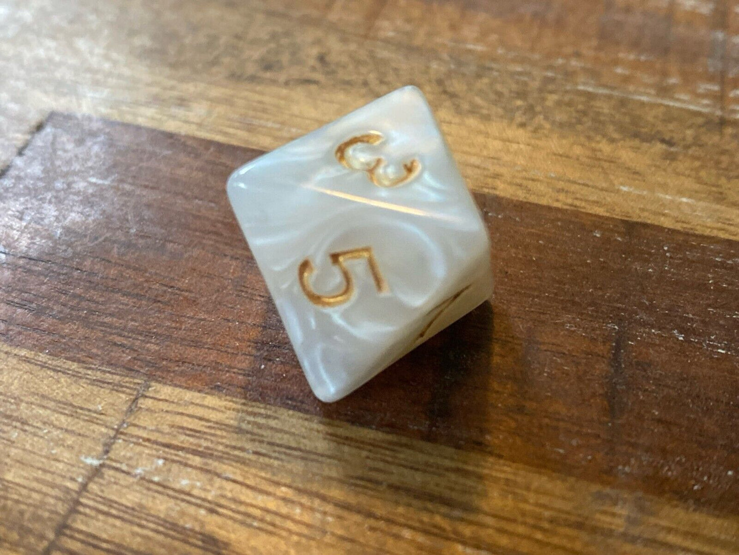 Set of 7 TTRPG Gaming Dice Dungeons & Dragons Pathfinder D20 White Ivory