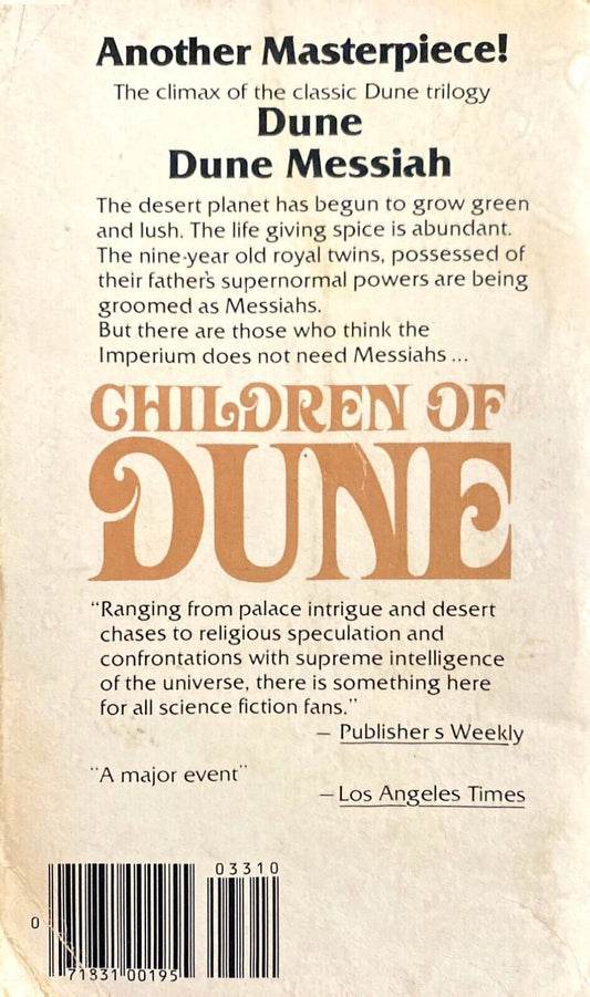Children of Dune by Frank Herbert 1977 Berkley Medallion Paperback First