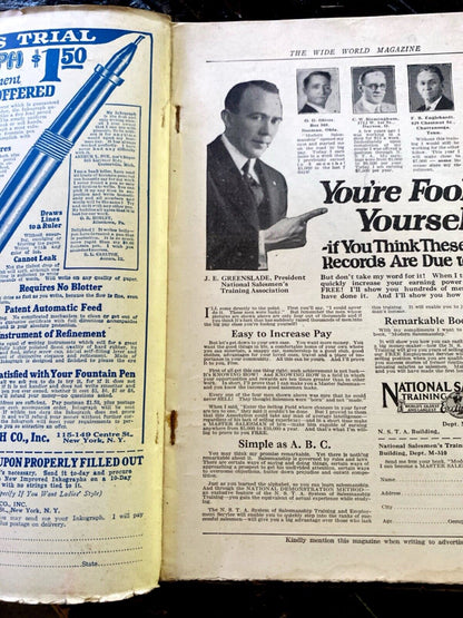 The Wide World Magazine No. 353 Vol. 59 September 1927 London Pulp