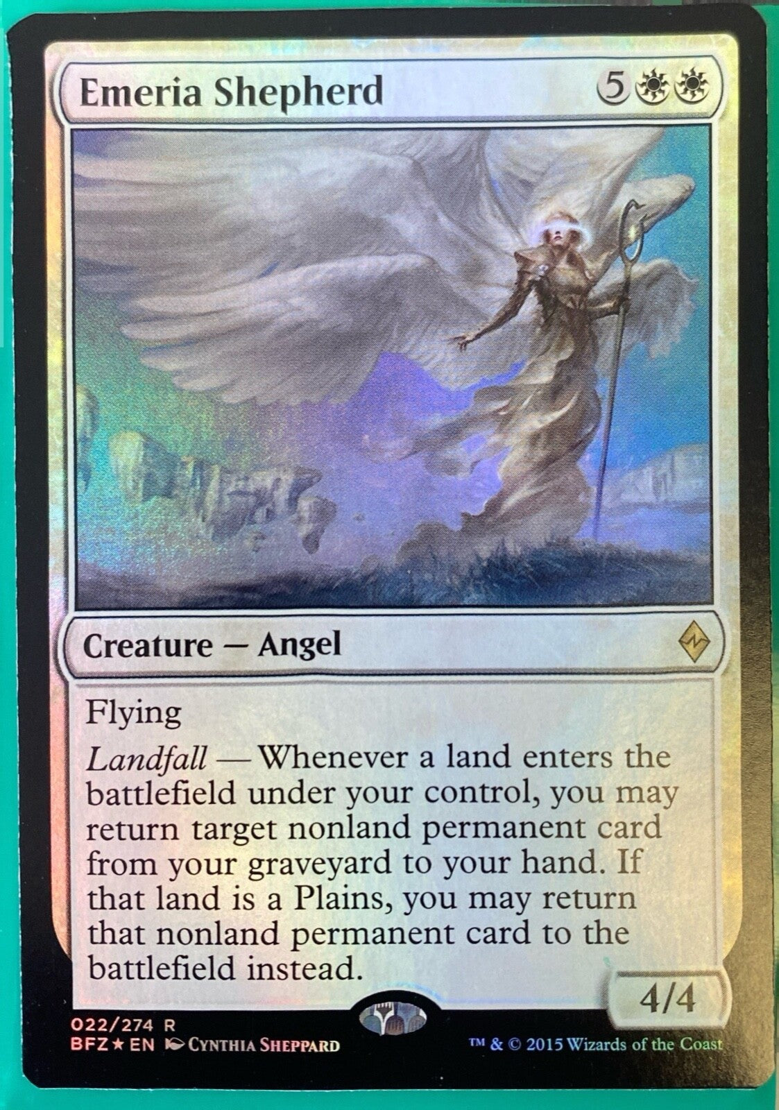 Magic the Gathering (MTG) Emeria Shepherd Battle for Zendikar Foil